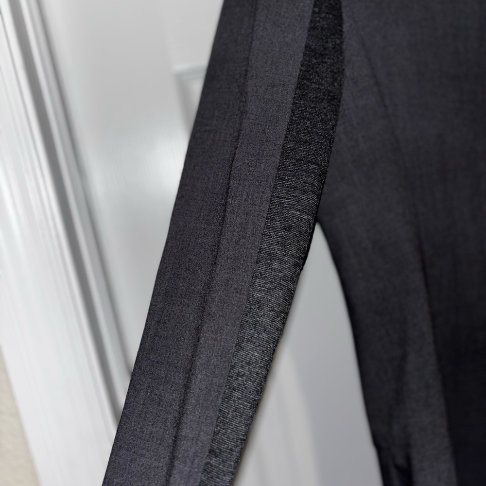 BCBGMAXAZRIA  Blazer Size S Kana Heather Jacket Satin Trim Gray​​​ - Picture 7 of 7